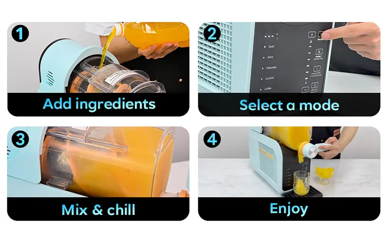 Slush Machine mit benutzerdefinierten Einstellungen